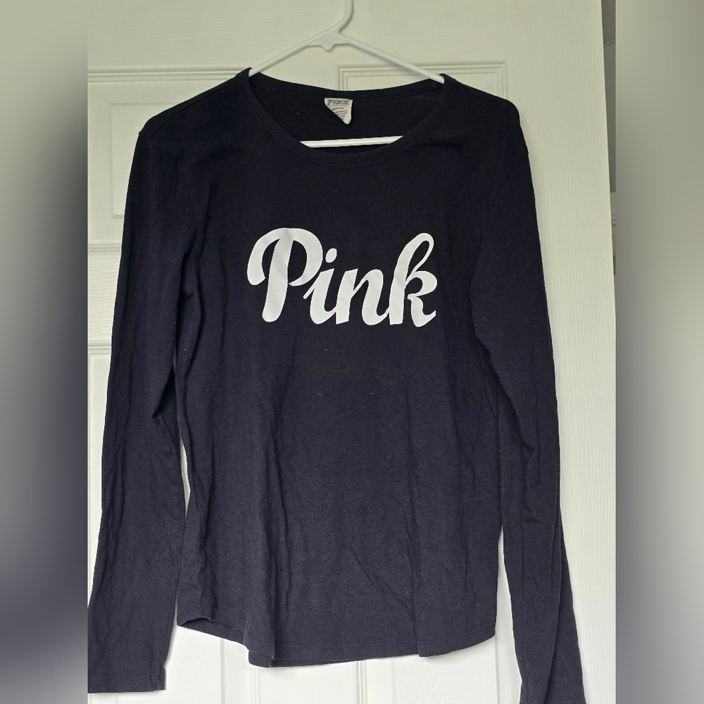 Pink Logo Long Sleeve Shirt